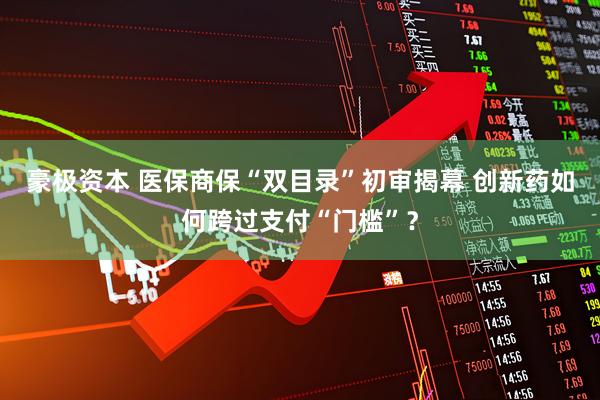 豪极资本 医保商保“双目录”初审揭幕 创新药如何跨过支付“门槛”？